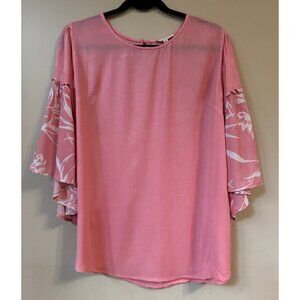 Easel Anthropologie Flounce Sleeve Tunic Blouse Sz S‎ Mother's Day Spring Pastel